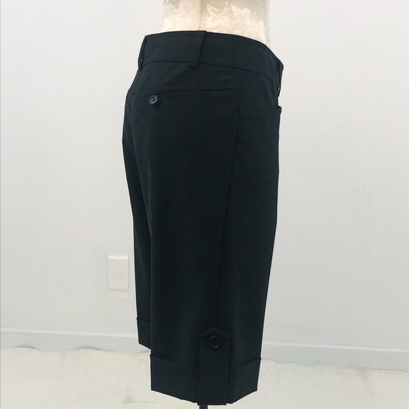 Trina Turk 2 Black Low Rise Trouser Bermuda Shorts - Picture 8 of 12